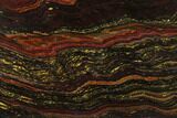 Polished Tiger Iron Stromatolite Slab - Billion Years #163115-1